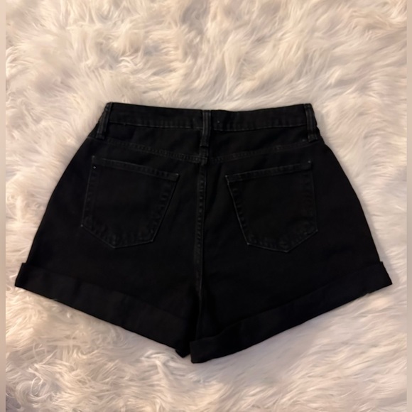 Wild Fable highwaisted black jean shorts with cuffs size: 8 - Picture 4 of 4